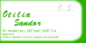 otilia sandor business card